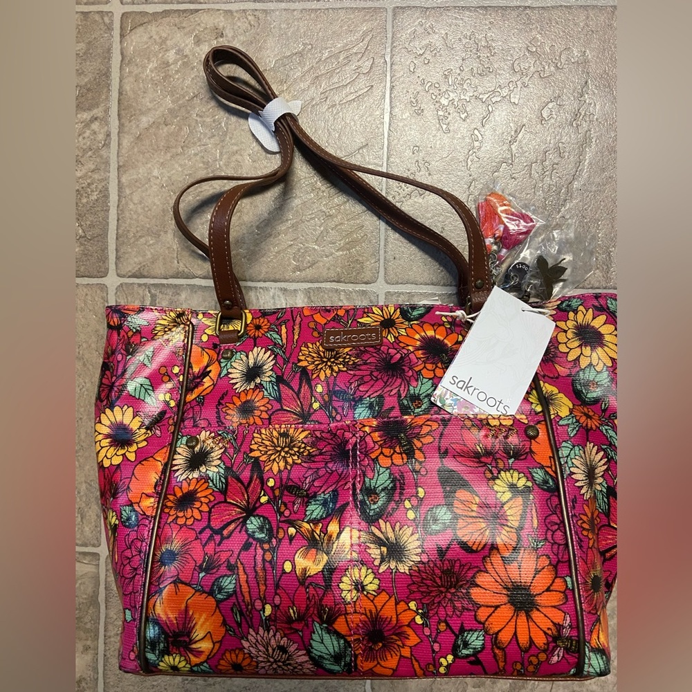 Sakroots Multicolor Floral Tote Bag
